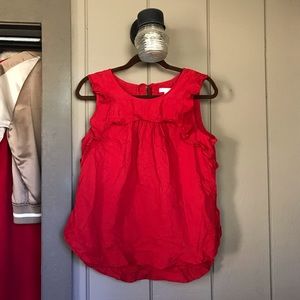 LC Lauren Conrad Red Loose Blouse
